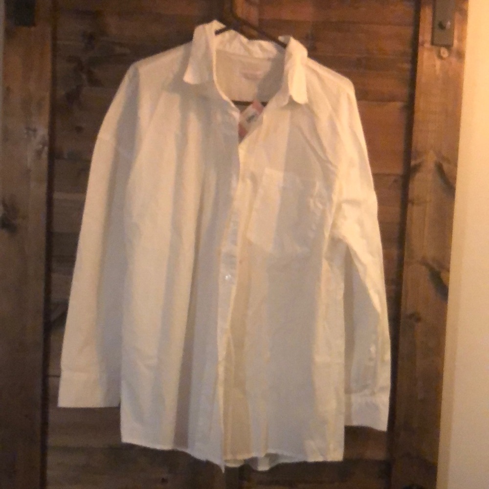 New with tags white l s shirt. Ladies